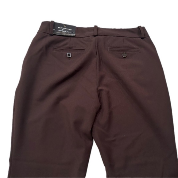 Worthington Petites Modern Fit Chocolate pants- NWT - Picture 3 of 10